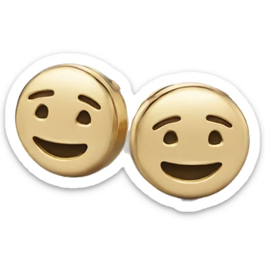 Earrings gold sticker