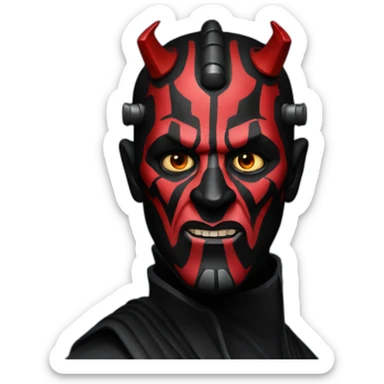Darth Maul as Darth Vader sticker