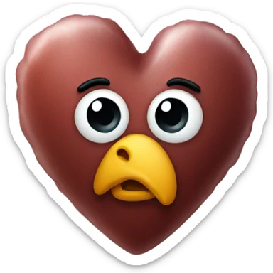 Turkey heart  sticker
