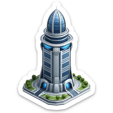 Isometric exterior Avengers Tower, the avengers sticker