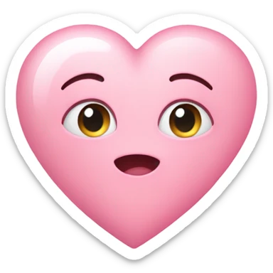 Baby pink heart with starts sticker