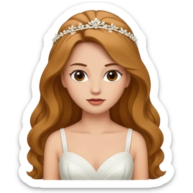 Bride with hair down sticker