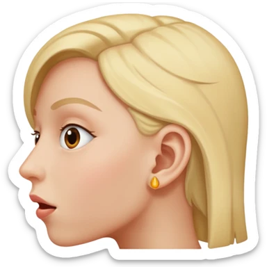 Whispering in ear sticker