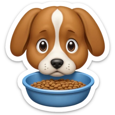dog food sad dog emoji sticker
