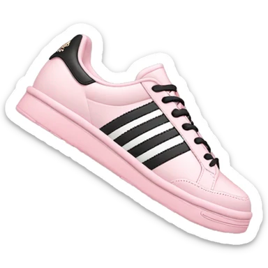 Black and pastel pink adidas shoe sticker