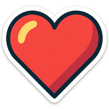 heart symbol representing love sticker