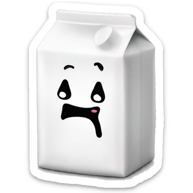 black and white milk carton with the words Leche DGTL on it. sticker