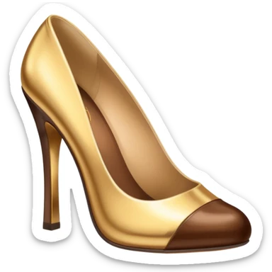Metallic 24k gold and mocha brown womens shoes sticker