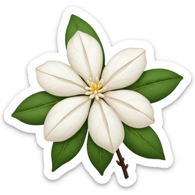 dry indian jasmine flower without leaf in emoji format  sticker