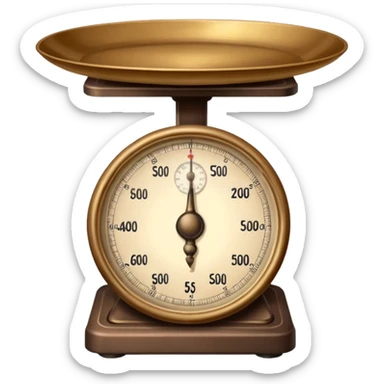 Make a weighing scale in law school emoji symbol in color brown sticker