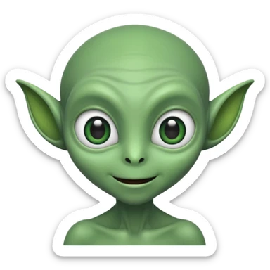 I want you to create an alien just like kaddu from movie koi mil gya sticker