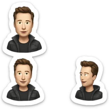 Creame un emoji de elon musk sticker