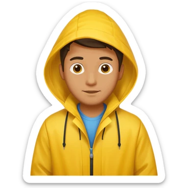 Make a man with a sou’wester, the cap that you use when it rains, and make it yellow and quite big sticker