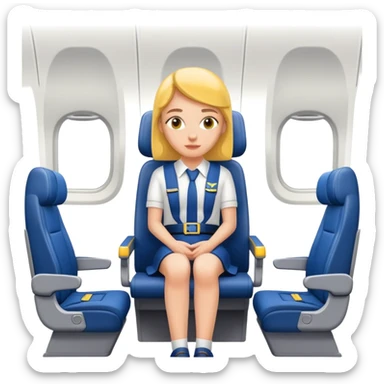 person sitting in a Ryanair Airplane seat sticker