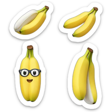 Kawaii banana in sportswear sticker
