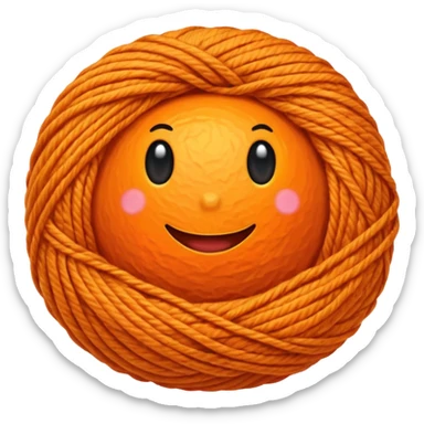 orange yarn  sticker