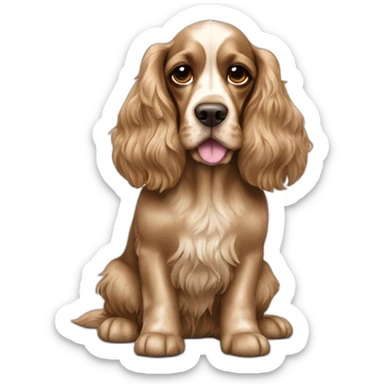 english cocker spaniel elegant sticker