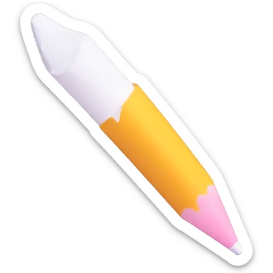 white chalk drawing a white streak, simple and modern sticker