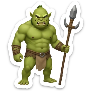 Ogre full body with Stick sticker