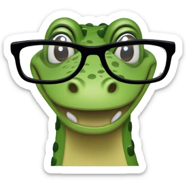 crocs with glasses sticker