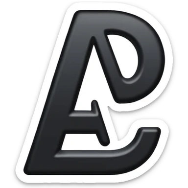 The letter a lowercase in the color black  sticker