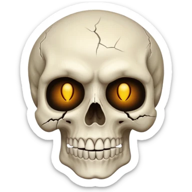 Faz uma caveira com o rosto do it sticker