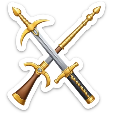 Weapons and gold sticker