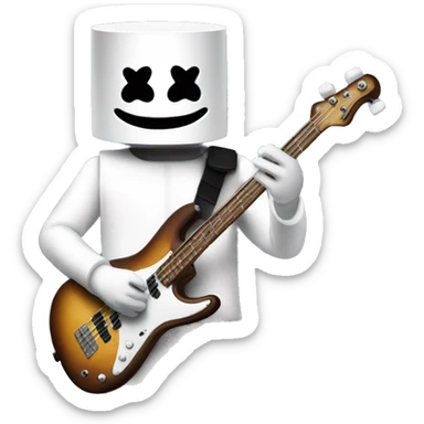 DJ marshmello playing Bass nostalgic sticker