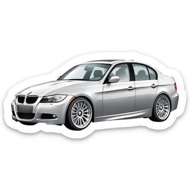 Silver 2011 bmw 335d on silver apex arc 8 wheels  sticker