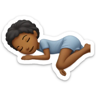 sleeping girl on the bed sticker