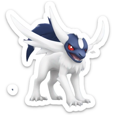 Edgy Cool Nargacuga-Absol-Pokémon Full Body Detailed High Quality sticker