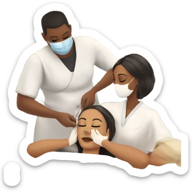 spa treatment at a cosmetologist sticker