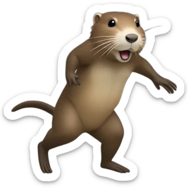 Nutria bailando sticker