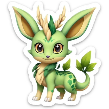 Meloetta-Leafeon-Spyro-Toothless-Stitch-Pokémon-Fakémon-creature-hybrid sticker
