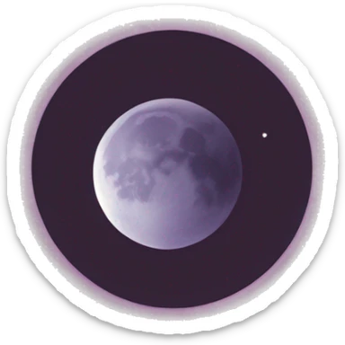 Eclipsed moon sticker