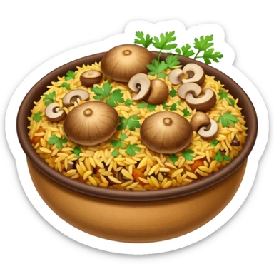 Mushroom biriyani sticker
