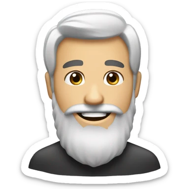 emoji rub own beard and smile sticker