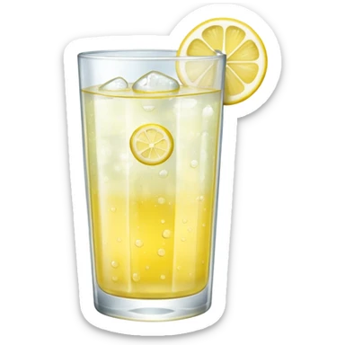 GLASS WITH LEMON FIZZ WATER WITHOUT STRAW sticker