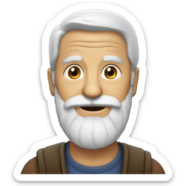 anciano con barba sticker