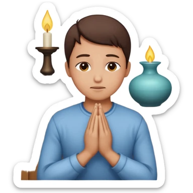 pray to the lord in the peace of our home sticker