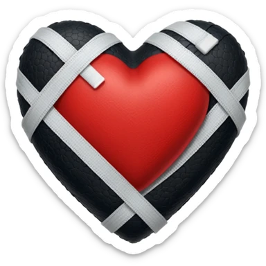Black heart with bandage sticker
