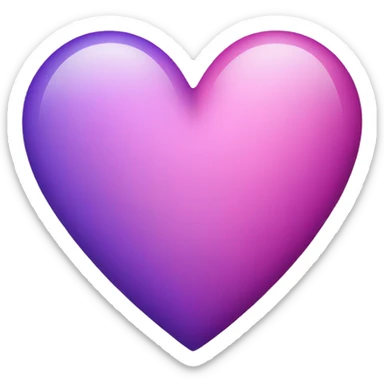 Pink and purple heart  sticker