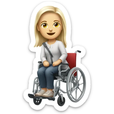 Poland Girl in a wheelchair  sticker