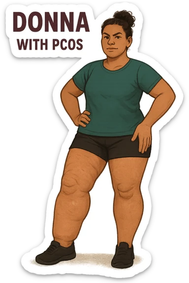 dONNA CON PCOS CHE COMBATTE LE SUE GAMBE GONFIE sticker