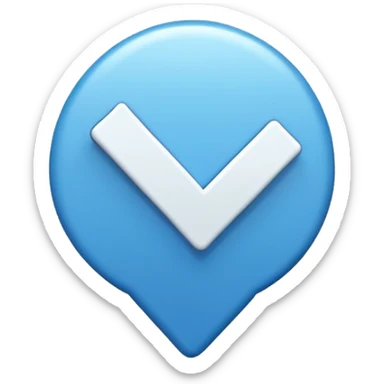 Verificación Azul lines del centro blancas Pero con emoji de verificación  sticker