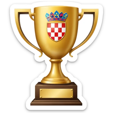 A trophy for Croatian championship sticker