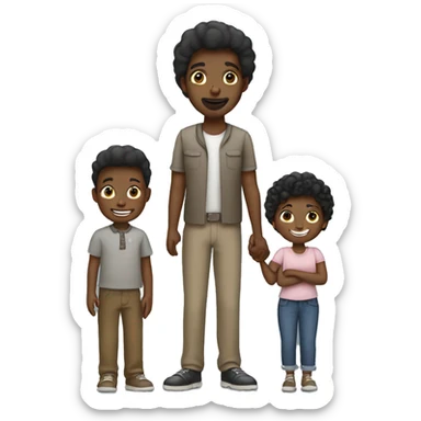 black family (mom, dad, boy, girl) sticker