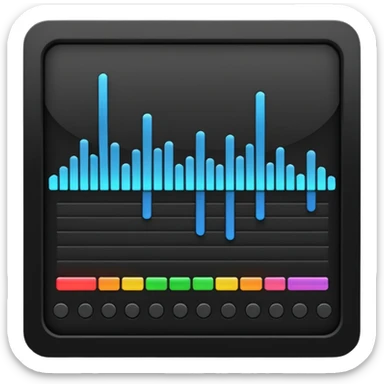 full black audio spectrum, the spectrum is black sticker