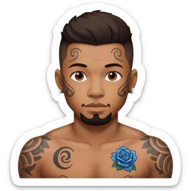  Jermaine Rivers Damian With Tattoos  sticker