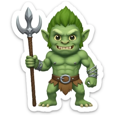 Troll with a club sticker